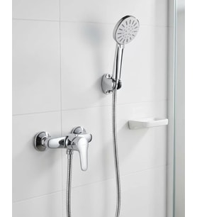 4 Fonksiyonlu Krem El Duşu Seti Spiral Hortum Ve Duş Askısı