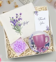 Kişiye Özel Ham Bez Çanta & Fincan & Mum Hediye Seti