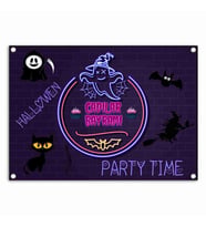 Cadılar Bayramı Neon Afiş