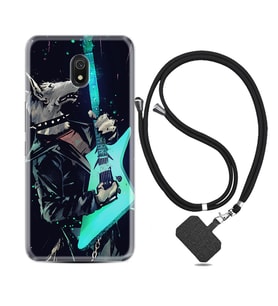 Xiaomi Redmi 8A 8 Pro 9C 9T 10C 11T Pro Kılıf Boyun Askılı Silikon Dog Guitar 1789