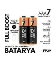 Type-c Şarjlı 800mwh 1.5v Şarj Edilebilir 2 li Aaa İnce Pil - Lityum Iyon Batarya