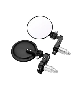 Motosiklet Gidon Aynası Üniversal Model Katlanabilir Kadem Ayarlı Cafe Racer Motor Gidon Ayna Black