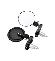Motosiklet Gidon Aynası Üniversal Model Katlanabilir Kadem Ayarlı Cafe Racer Motor Gidon Ayna Black