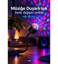 USB Sese Duyarlı 8 Modlu RGB LED Atmosfer Işığı Esnek Gövde