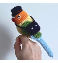 Amigurumi Kuş Muhabbet Kuşu Postacı (Karışık)