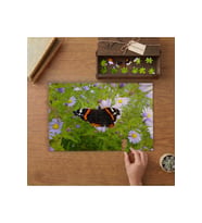 Renkli Çiçeklerin Arasında Renkli Kelebek Tasarımı 240 parça Ahşap Puzzle Ahşap Kutuda MP03925