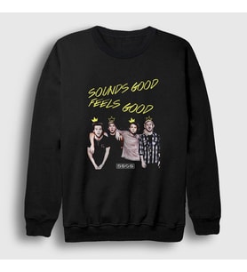 Presmono Unisex Siyah Band 5 Seconds Of Summer Sweatshirt 78748tt