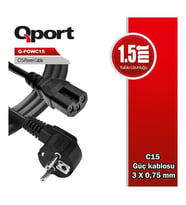QPORT Q-POWC15 C15 1.5metre Power Kablosu