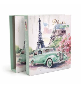 200’lük200’lük Kutulu Paris Fotoğraf Albümü - 10x15cm Kutulu Kız Bebek Fotoğraf Albümü - 10x15cm