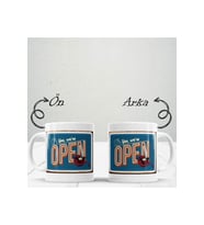 Retro Tasarımlı Porselen Kupa (Baskılı)