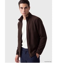 LCWAIKIKI Classic Kahverengi Dik Yaka Erkek Polar Sweatshirt