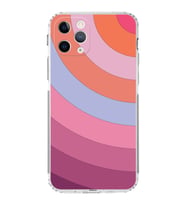 Apple iPhone 11 Pro Max Uyumlu Kamera Korumalı Tıpalı Kapak Renk Cümbüşü Tasarımlı Şeffaf Kılıf