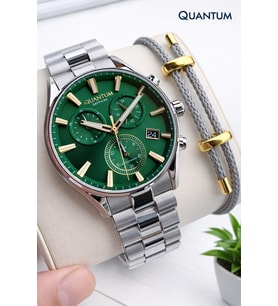 Quantum Sapphire Camlı İtalyan Bileklik Hediyeli 2 Yıl Garantili 10 Atm Erkek Kol Saati 1193.370