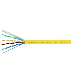 Orıng Rw-u0601yel U/utp Cat6 23awg Lszh 250mhz 500 Metre Bakır Sarı Renk Network Kablosu