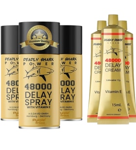 3 KUTU DELAY 48000 GECİKTİRİCİ SPREY + 3 KUTU DELAY 48000 GECİKTİRİCİ KREM SETİ ERKEK GECİKTİRİCİ SPREY VE KREM - PREMİUM ÜRÜN