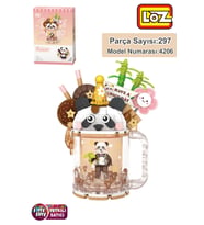 Loz Creative Serisi Panda Figürlü Bardak Modeli 297 Parça Oyuncak Yapım Seti FFLZ-4206