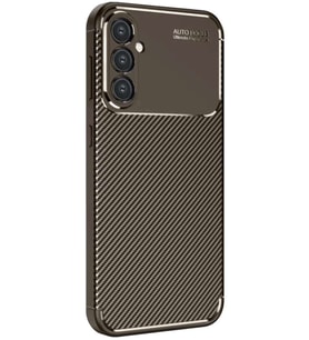 Galaxy A26 Kılıf Auto Focus Karbon Kapak - Kahverengi