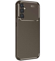Galaxy A26 Kılıf Auto Focus Karbon Kapak - Kahverengi