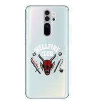 Xiaomi Redmi Note 8 PRO Uyumlu Hellfire Club Tasarımlı Şeffaf Telefon Kılıfı