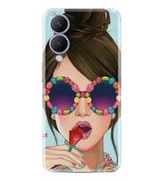 Vivo Y17S Kılıf Resimli Desenli Baskılı Silikon Sugar and Woman 1418
