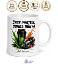 Protein Shake Temalı Spor Sever Kupa Bardak Fitness Hediye Baskılı Mug