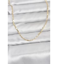 CM 14K Gold Renk Lazerli Zincir Model 60 cm Kadın Kolye - TJ-BKO10957