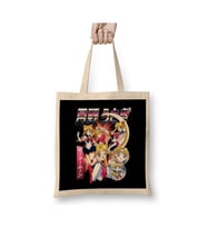 Usagi Tsukino Sailor Moon Bez Çanta Uzun Saplı Alışveriş Çantası Plaj Çantası (Beyaz)