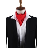 Kırmızı Düz Ascot Fular K573