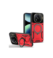 Xiaomi Redmi Note 14 Pro 5g Kılıf Joy Lens Standlı Kapak - Kırmızı