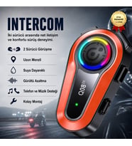 Motosiklet Kask Bluetooth İntercom Çift Kişi Görüşme Destekli Kulaklık