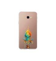 Samsung Galaxy J4+ Plus ile uyumlu Splash ahtapot tasarımlı şeffaf silikon kılıf