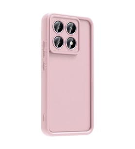 Xiaomi 14T Pro Kılıf Kamera Korumalı Ananas Silikon Kapak (Pembe)