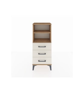 Arges Komodin 2 Raflı 3 Çekmeceli 44x30x106 Çam-Aytaşı