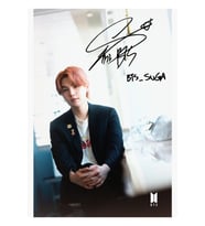 Bts Suga Imzalı Tablo Ahşap Poster Dekoratif Kod3679