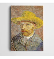 Vincent Van Gogh Seif Portrait Yellow Felt Hat Kanvas Tablo