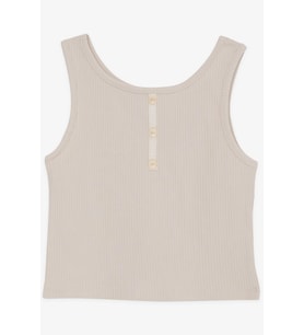 Breeze Kız Çocuk Crop Tişört Düğme Aksesuarlı 9-14 Yaş, Bej