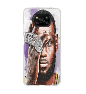 Poco X3 PRO / X3 NFC Uyumlu Lebron James Tasarımlı Şeffaf Telefon Kılıfı