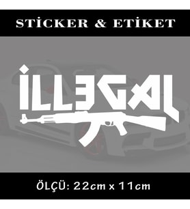 TÜFEK oto sticker yazı - araba kask motosikler kamyonet minibüs uyumlu etiket