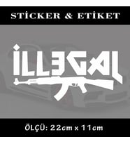 TÜFEK oto sticker yazı - araba kask motosikler kamyonet minibüs uyumlu etiket