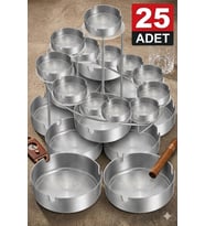 25 adet Krom Küllük Seti 10cm Otel -Restaurant- Cafe