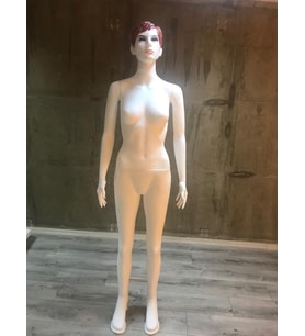 Vitrin Mankeni, Bayan Boy Mankeni, Makyajlı Plastik Beyaz (Vitrin RAF)