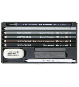Cretacolor Artino Graphite Drawing Set Profesyonel Çizim Seti 10 Parça Metal Kutu (400 21) 