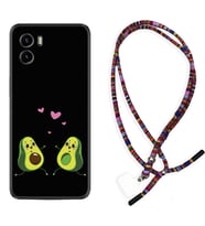 Vivo Y15S Y32 Y33S Y51 Y53S Kılıf Boyun Asklı Rasta Silikon Aşık Avokadolar 1642