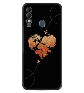 Spark 8T Kılıf Silikon Desen Özel Seri Plane Heart 1721