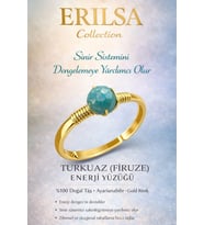Sertifikalı Sinir Sistemi Denge Yüzüğü – Turkuaz Firuze Ayarlanabilir Gold Terazi Balık Burcu (Çok Renkli)