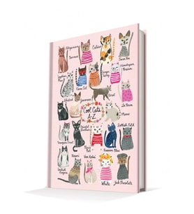 DEFFTER 14X20 SUMMER CATS / COOL CATS SERT KAPAK ÇİZGİLİ DEFTER 96 YP