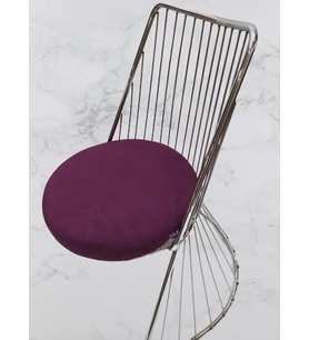 Sandalye TEL 14150 Model Metal Nikelaj Sepet ayak 4Ad Babyface kumaş döşeme El Yapım
