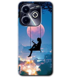 İnfinix Hot 40i Kılıf HD Desen Baskılı Kılıf - Yalnız Kadın