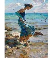 Deniz Kokusu Sayılarla Boyama Seti 40x50 cm (Tuvale Gerili)