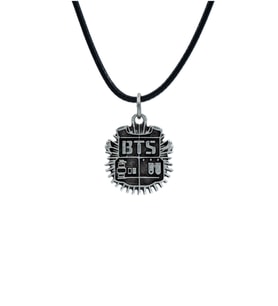 Minimal BTS Army Deri ip Kolye - Gümüş Kaplama - Kadın Erkek Kolye - No:961